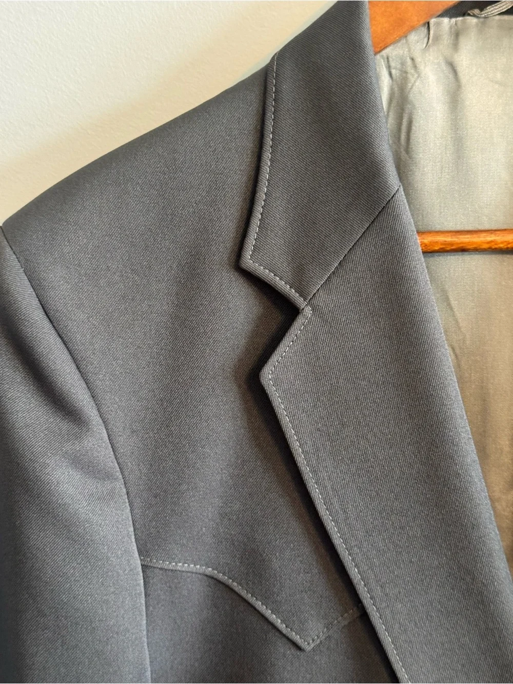 Vintage Sheplers American Original Gray Western Blazer 42L Made in USA